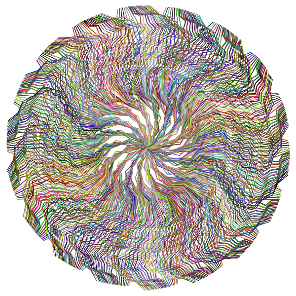 Fractal shape with prismatic pattern