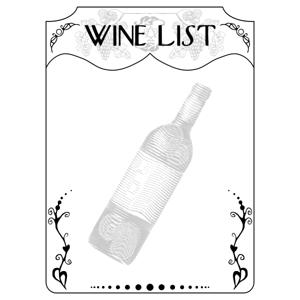 Wine List vector image