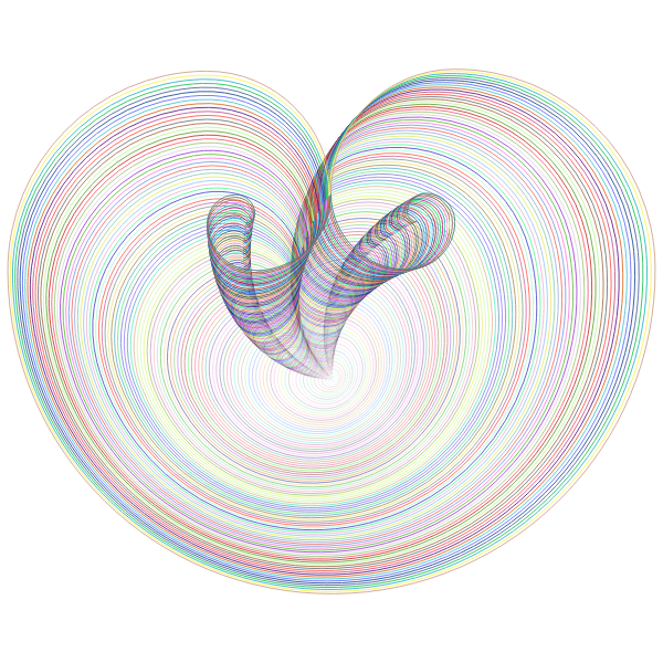 Golden Ratio Heart Line Art