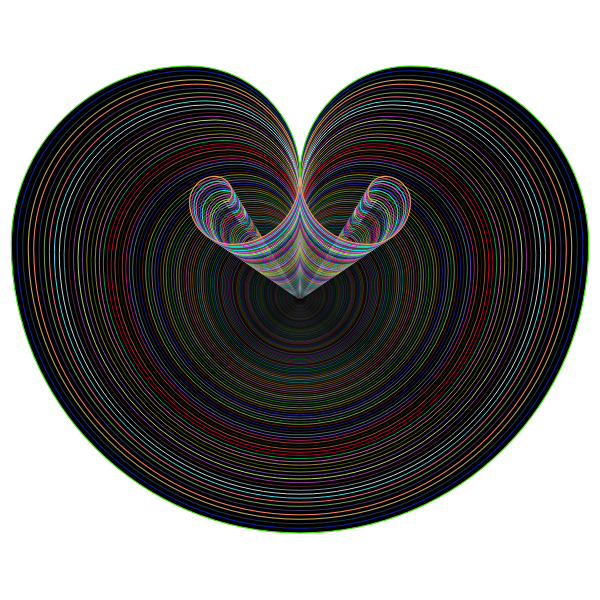 Golden Ratio Heart Line Art Type 2 With BG