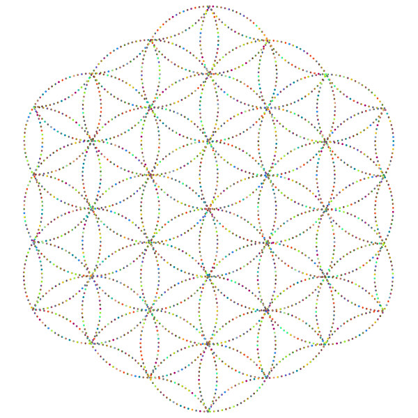 Flower Of Life Dots Prismatic No BG