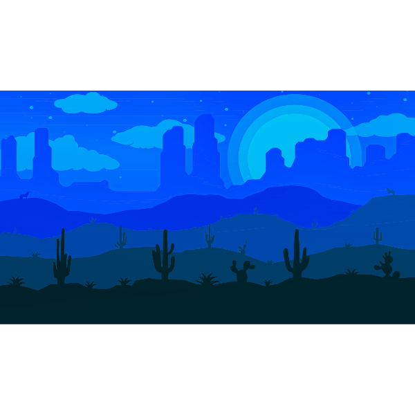 Desert at dusk