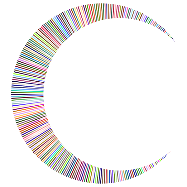 Prismatic Lines Crescent No BG