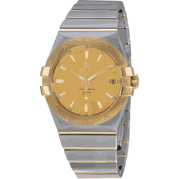 swiss watch in white gold and yellow gold - horlogerie