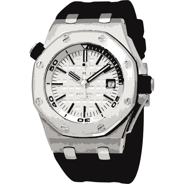 swiss watch in black and white - horlogerie