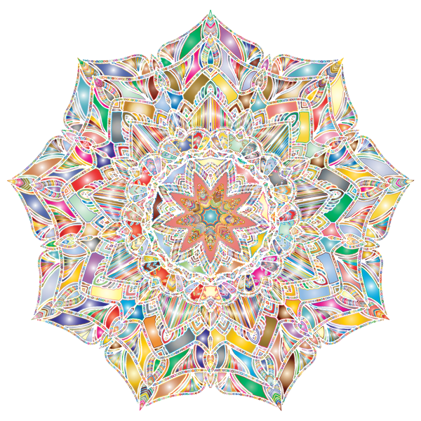 Detailed Hand Drawn Mandala Prismatic Var 2