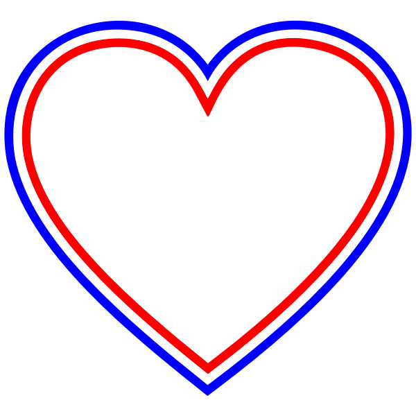 Red White Blue Heart