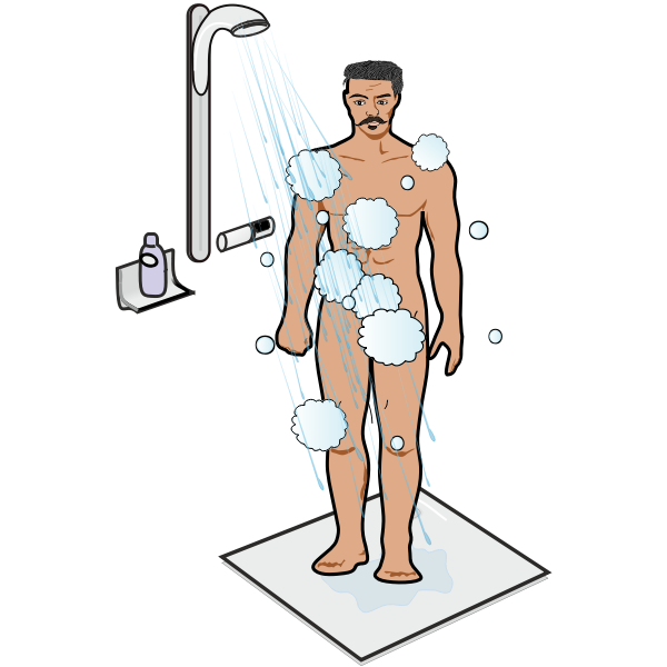 Man in Shower