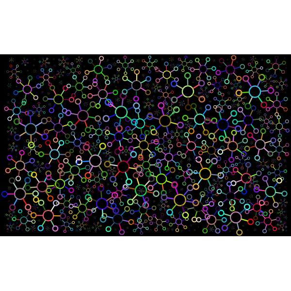 Abstract Molecular Background Prismatic With BG