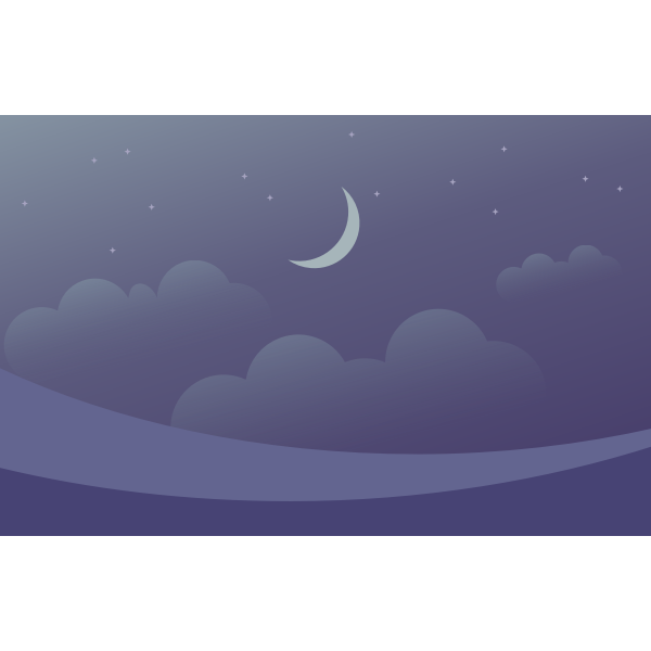 Moon and stars and clouds background