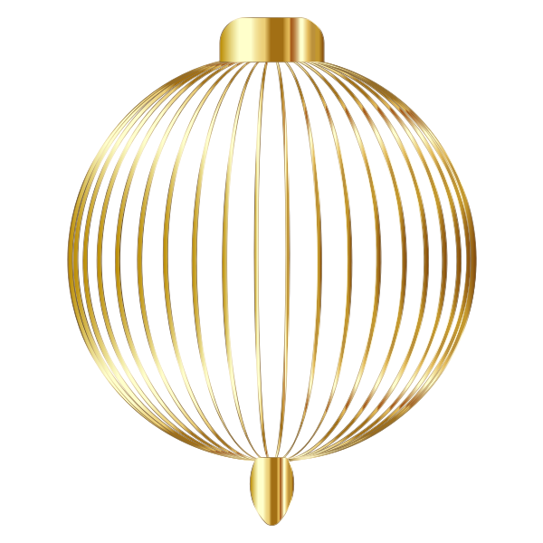 Christmas Ornament Silhouette Gold No BG