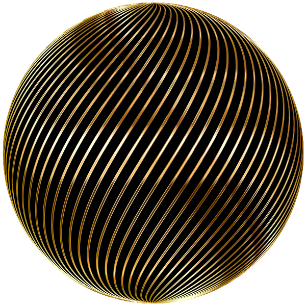 Spiral Sphere Gold