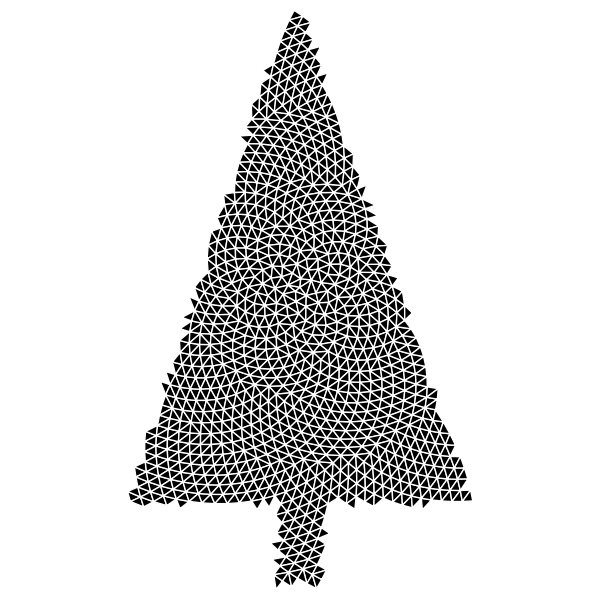 Abstract Christmas Tree Triangular