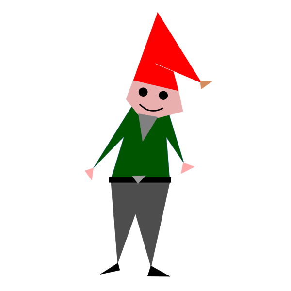 Triangular christmas elf