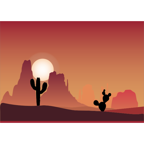 Desert Sunset Landscape