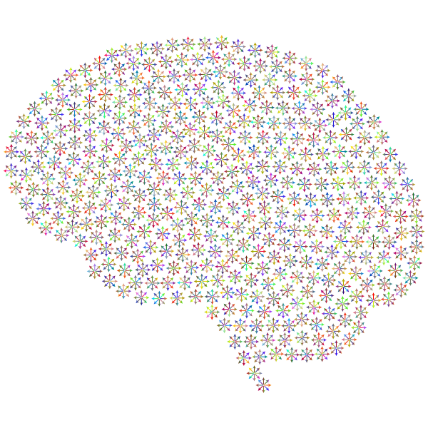 Neural Connections Brain Silhouette (#2)