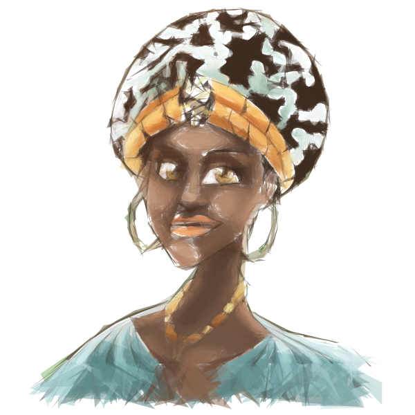 African Woman Illustration Geometric