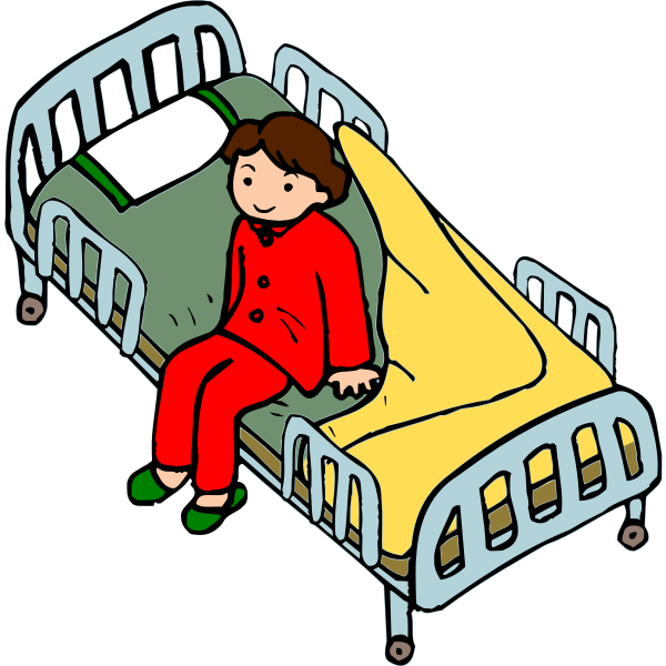 Child in a hospital bed