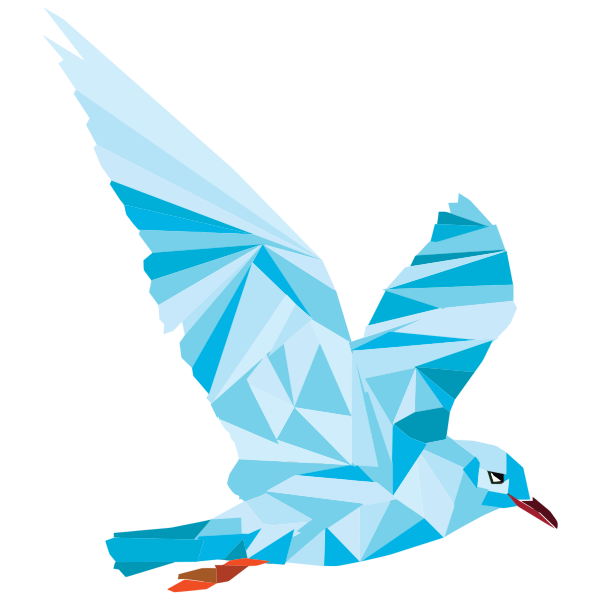 Low Poly Blue Bird