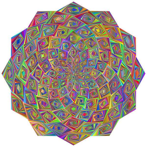 Mandala chaotic colorful pattern