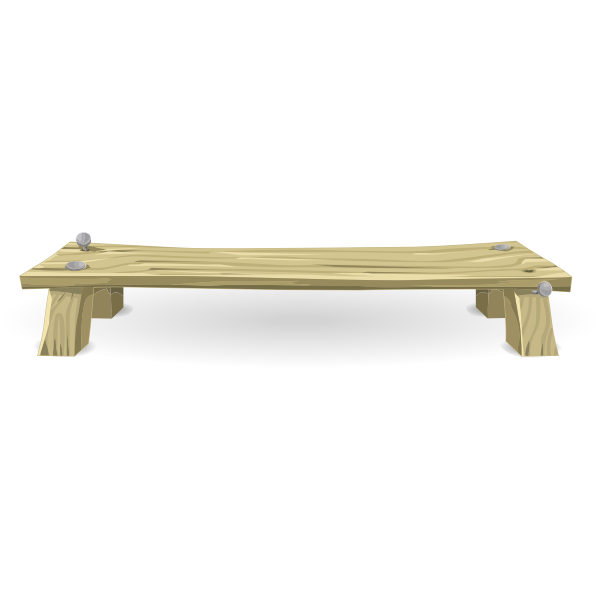 Wooden bench from Glitch