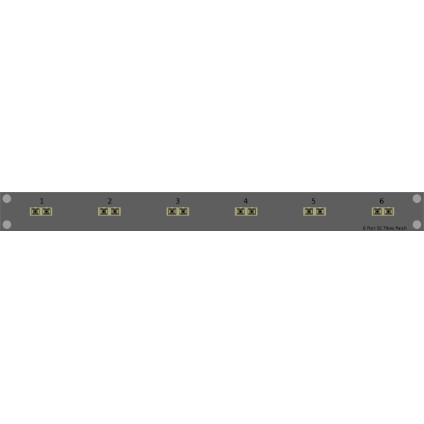 6 port SC fiber Patch Horizontal