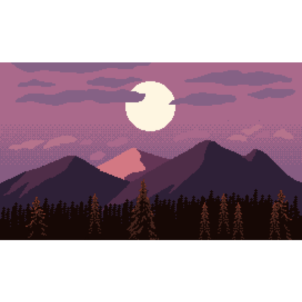 pixel mountains