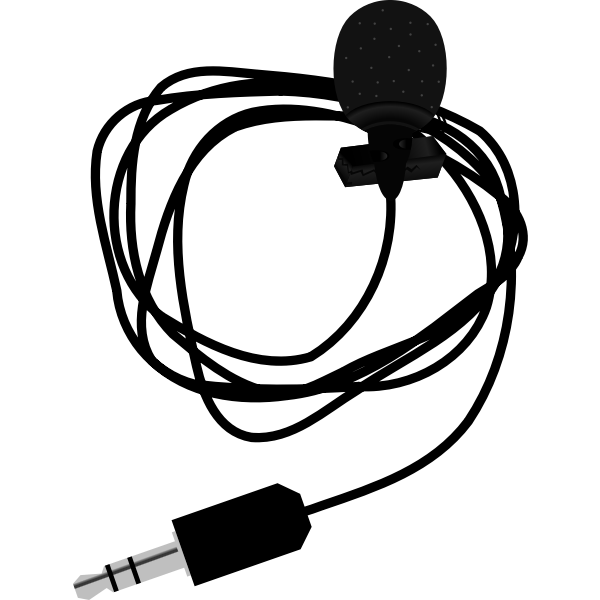 Lavalier Microphone with messy cable