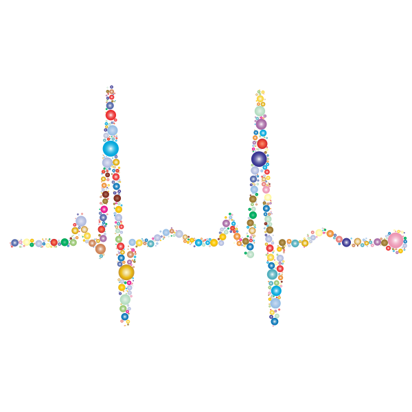 EKG Rhythm Circles Prismatic