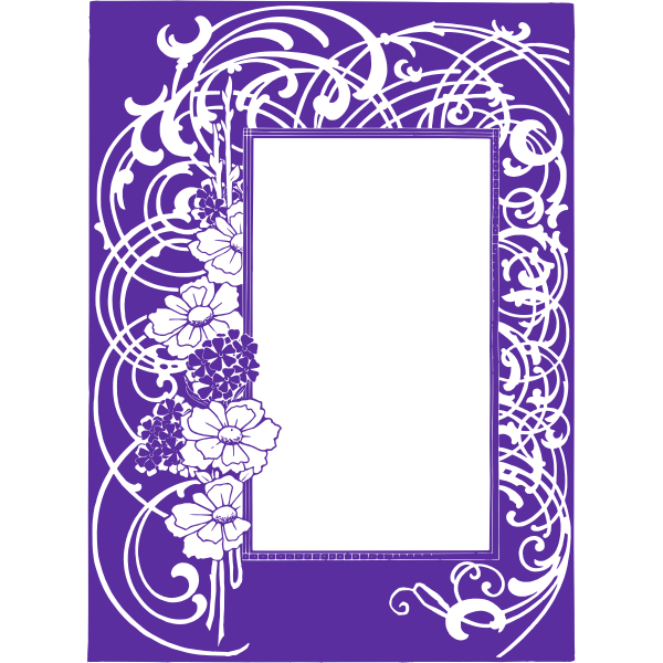 Classic Flower Frame Purple