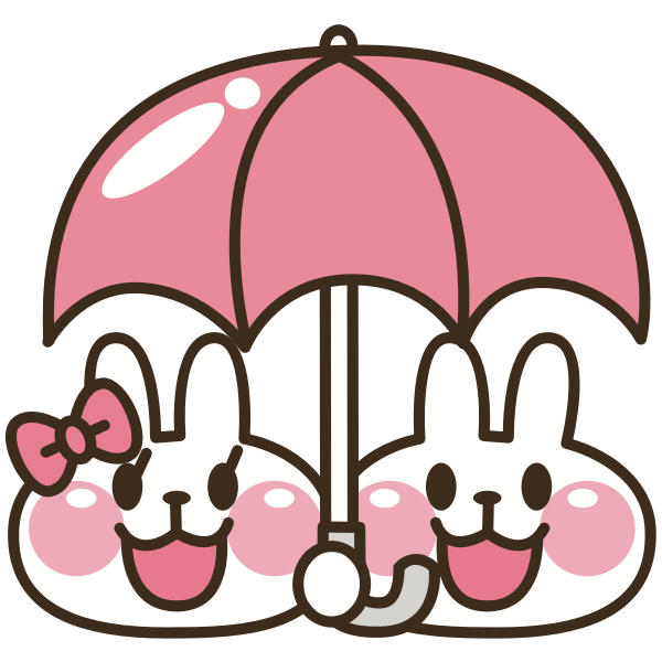 Rabbits with Umbrella