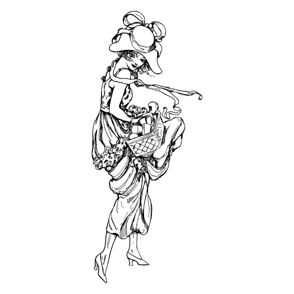 lady with basket 2 (animated)