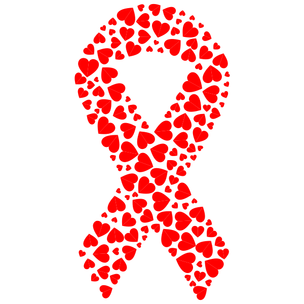 Red Hearts Ribbon