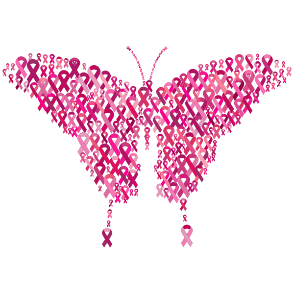 Pink Ribbons Butterfly Var 2