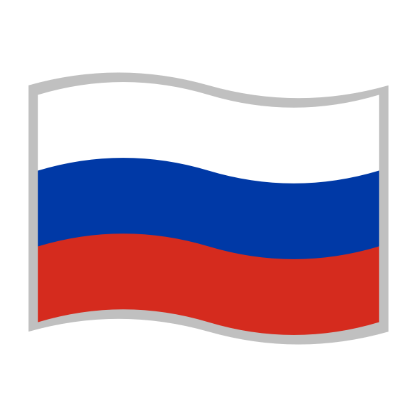 Russian flag with a light waving effect