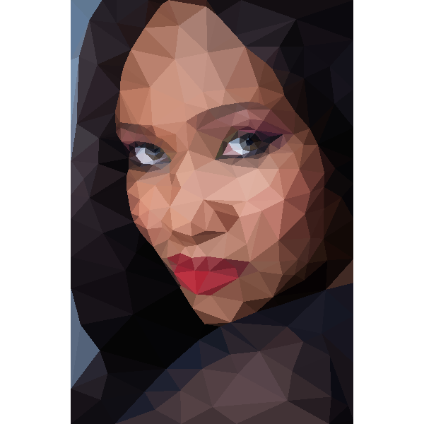 low poly portrait