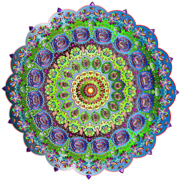 Chromatic Pattern on Mandala Symbol