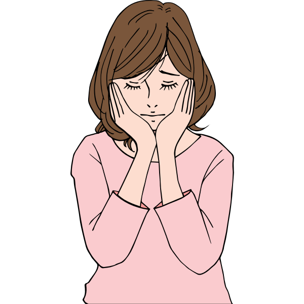 Upset woman vector image