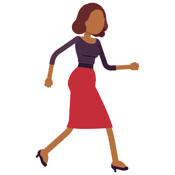 Walking woman illustration