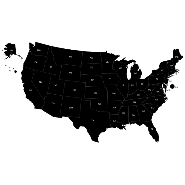 United States Map With Labels