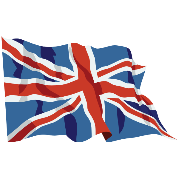 United Kingdom Flag In The Wind