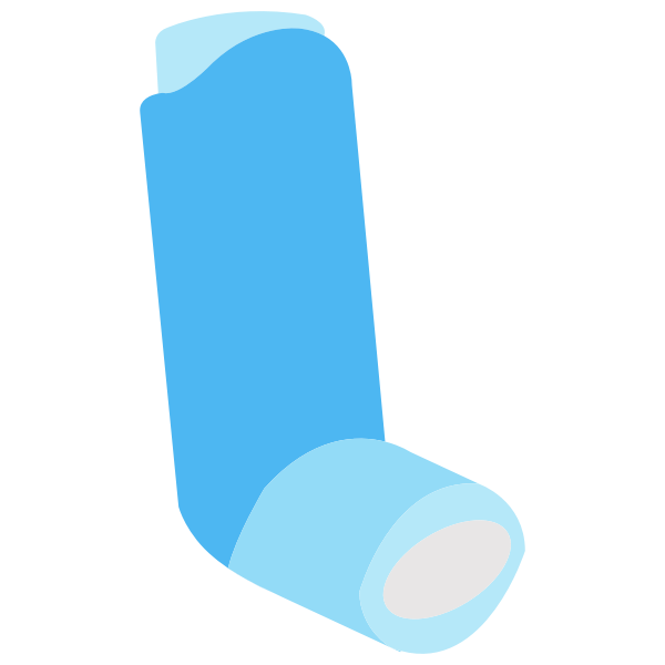 Asthma Inhaler Blue