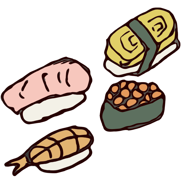 Hand Drawn Sushi