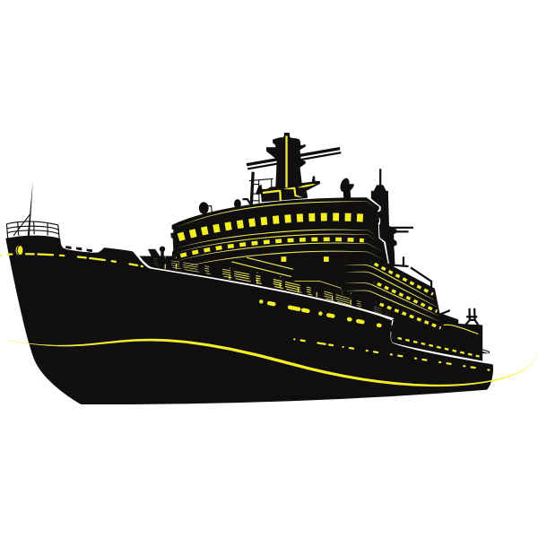 Ship silhouette vector image