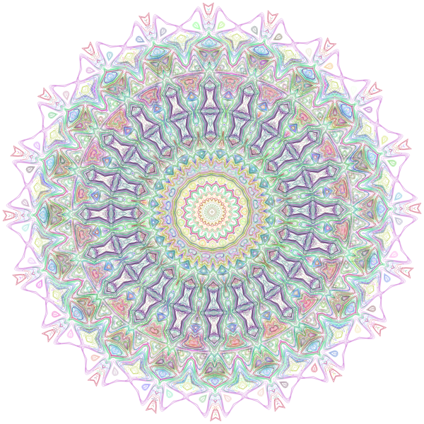 Delicate Line Art Mandala Prismatic