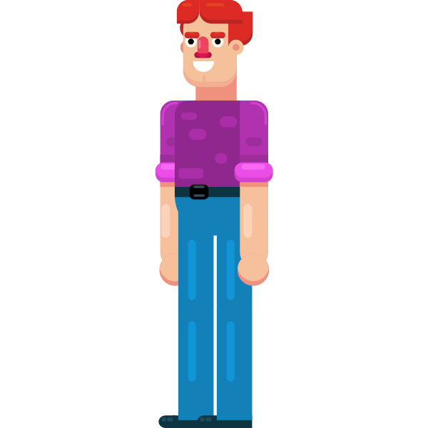 Flat ginger man