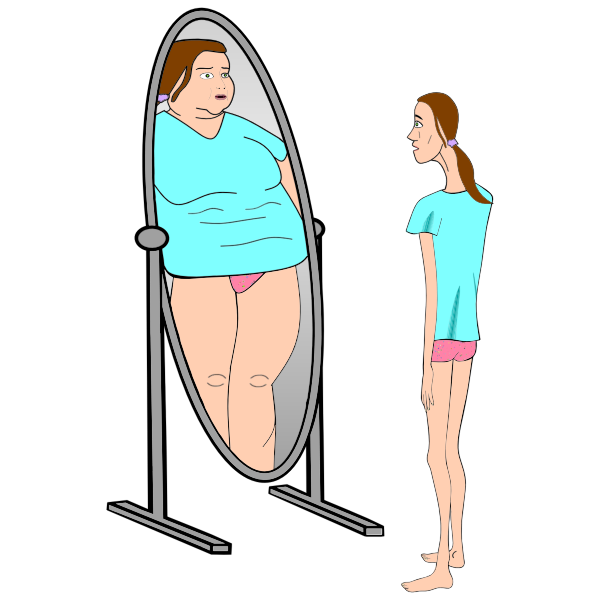 Body dysmorphia cartoon