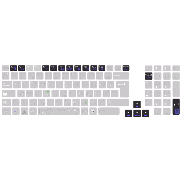 Layout function keys with bÃ©po keyboard Asus K93SM