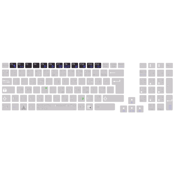 Layout general keys functions with bÃ©po keyboard Asus K93SM
