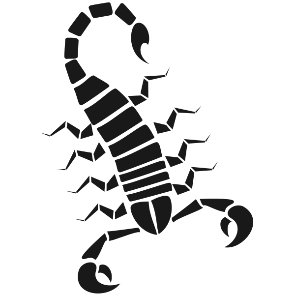 Scorpion stencil art silhouette